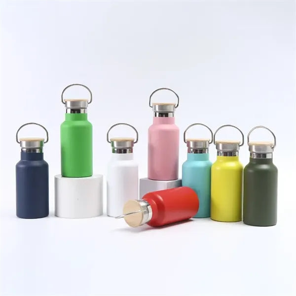 350ml Stainless Steel Vacuum Flask with Bamboo Lid