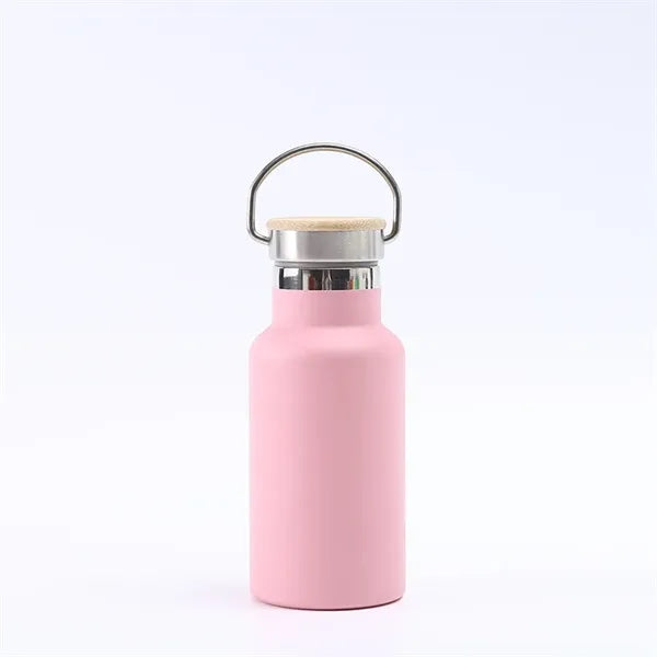 350ml Stainless Steel Sport Water Bottle with Bamboo Lid