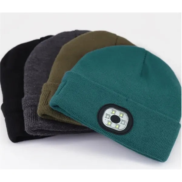 Unisex LED Beanie USB Rechargeable Headlamp Cap