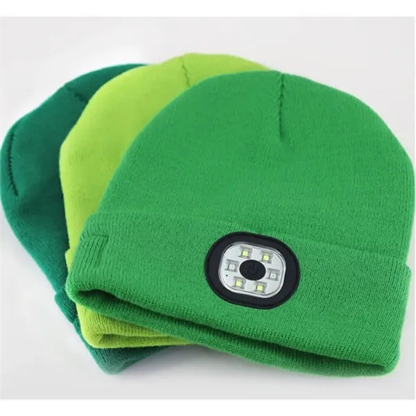 Unisex LED Beanie USB Rechargeable Headlamp Cap