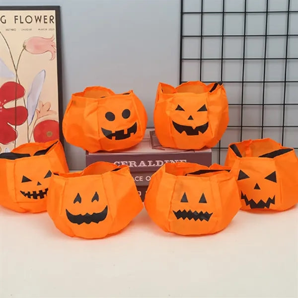 Halloween Candy Nonwoven Smile Three dimensional Pumpkin Bag