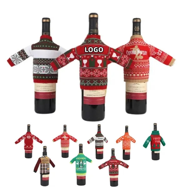Christmas Jacquard Sweater Wine Bottle Cover