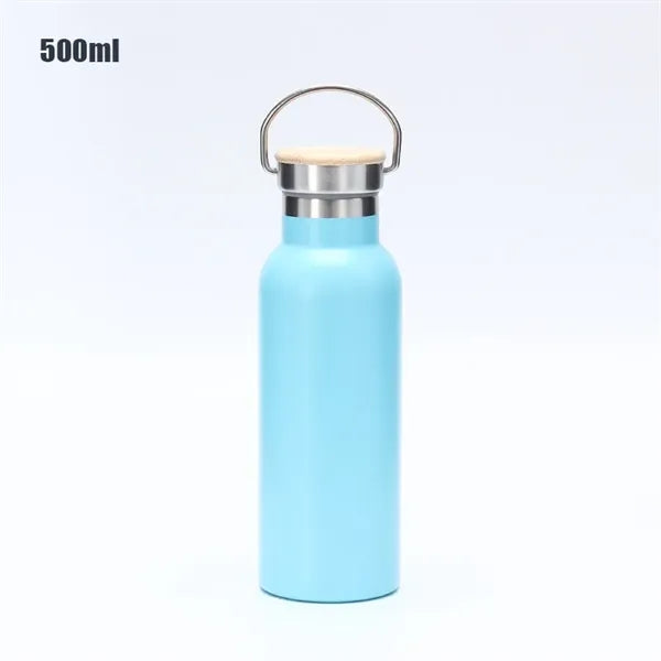 500ml Stainless Steel Vacuum Flask with Bamboo Lid