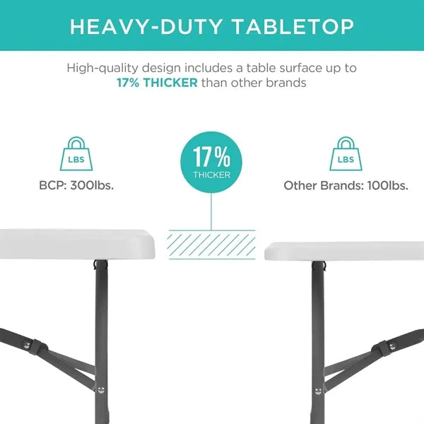 6ft Plastic Folding Table