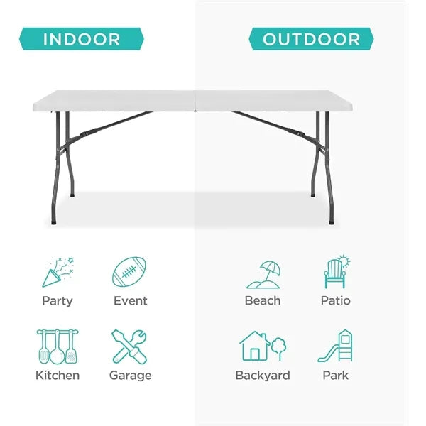 6ft Plastic Folding Table