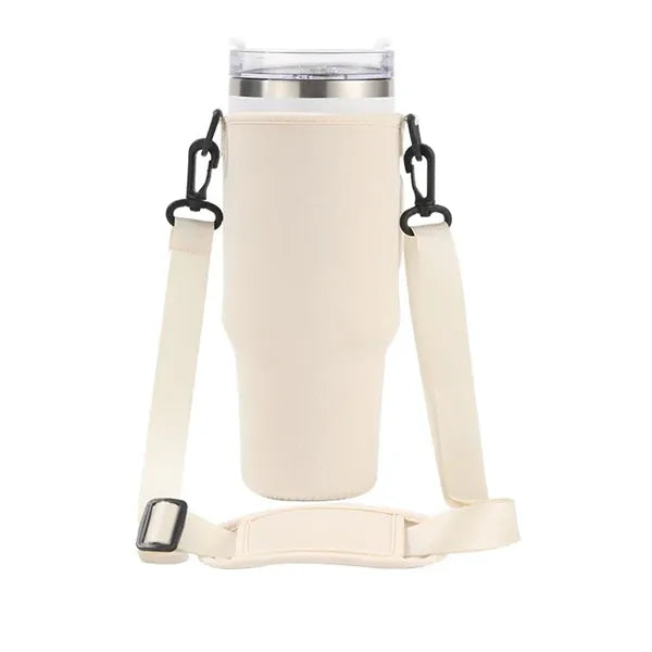 Adjustable Strap 40 oz Water Bottle Carrier Sleeve