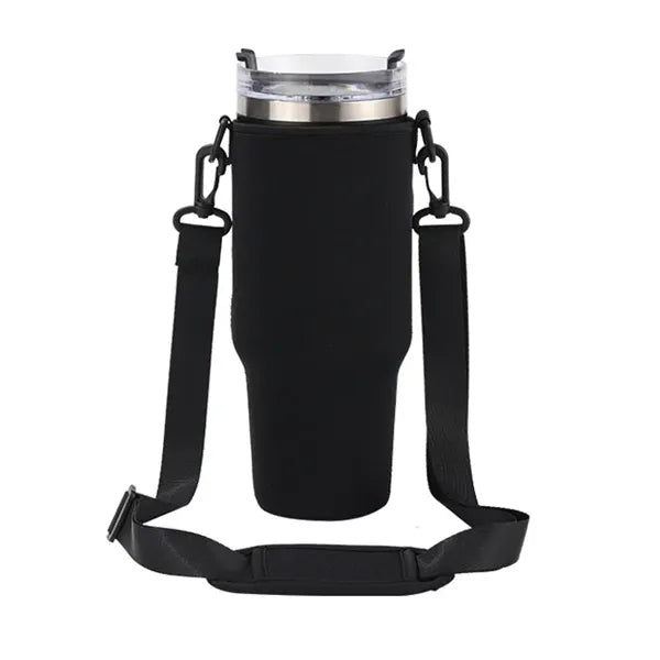 Adjustable Strap 40 oz Water Bottle Carrier Sleeve