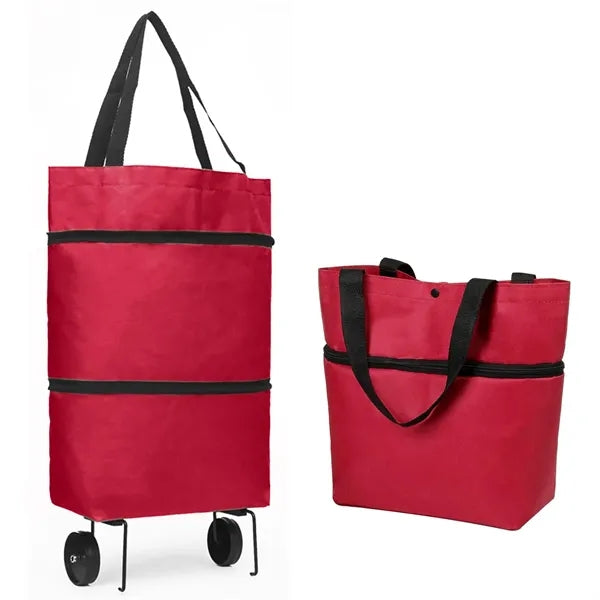 Foldable Shopping Bag Cart Trolley with Wheels