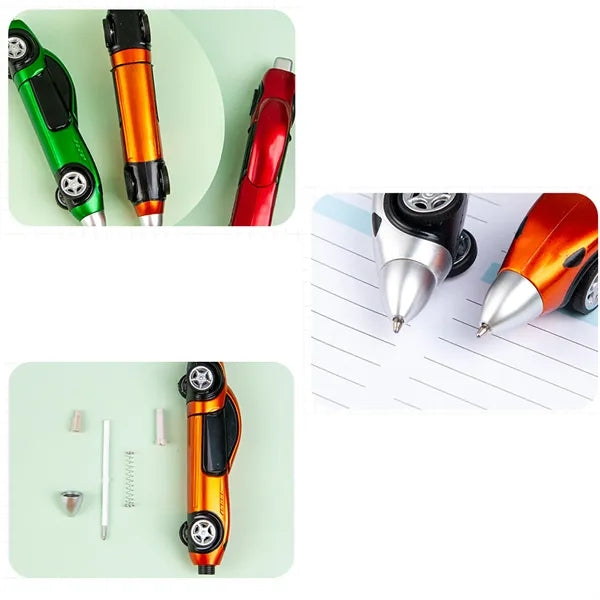 Door-openable Pull Back Car Ballpoint Pen