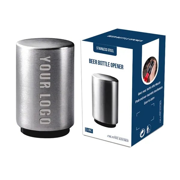Stainless Steel Push Down-Pop Off Beer Bottle Opener