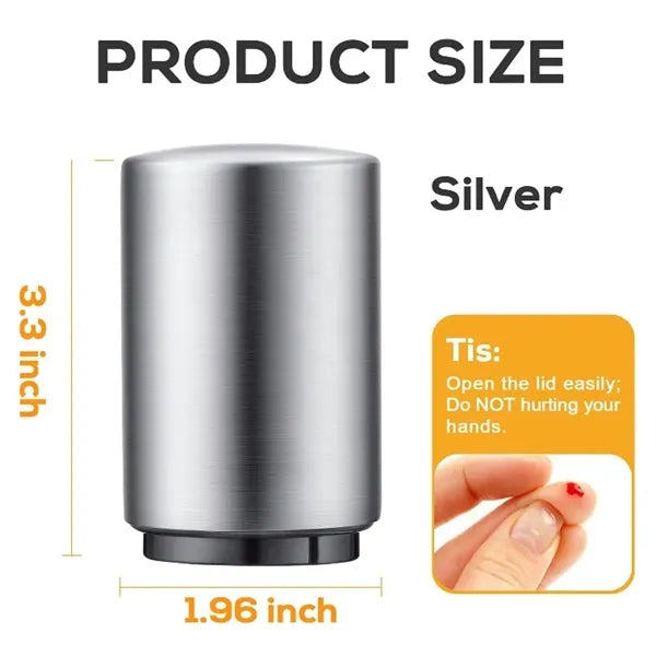 Stainless Steel Push Down-Pop Off Beer Bottle Opener