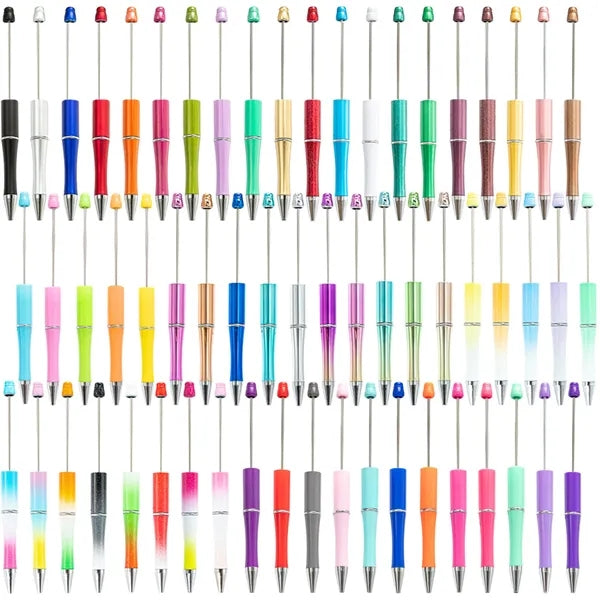 Beadable Pen Plastic Bead Black Ink Ballpoint for Teacher