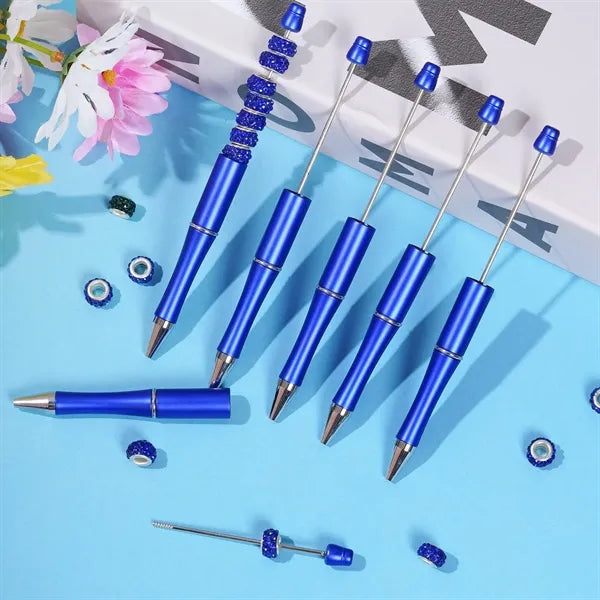 Beadable Pen Plastic Bead Black Ink Ballpoint for Teacher