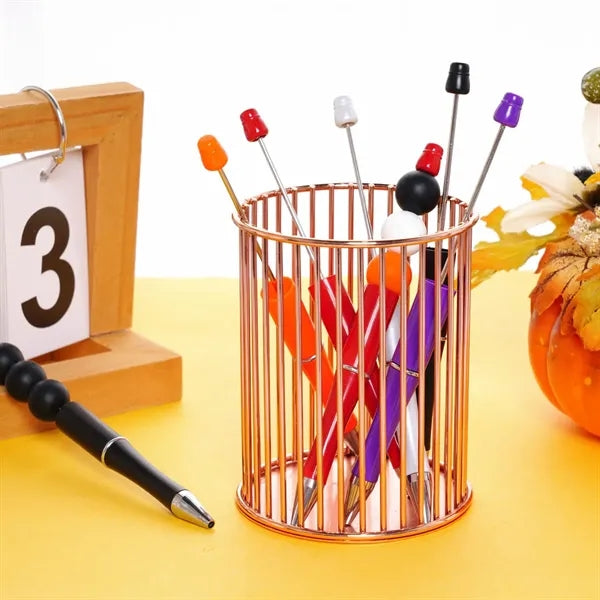 Beadable Pen Plastic Bead Black Ink Ballpoint for Teacher