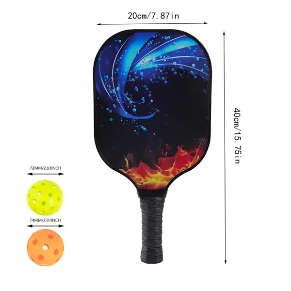 Fiberglass Pickleball Paddles Set Bag with 4 Balls