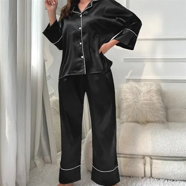 Women Long Sleeved Pajama Suit