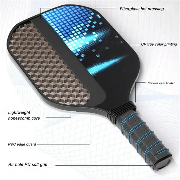 Fiberglass Pickleball Paddles Set Bag with 4 Balls