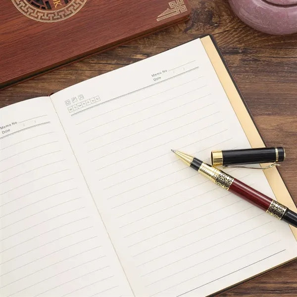 A5 Wooden Journal Notebook Pen Gift Box