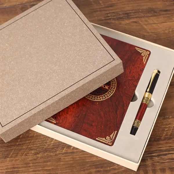 A5 Wooden Journal Notebook Pen Gift Box
