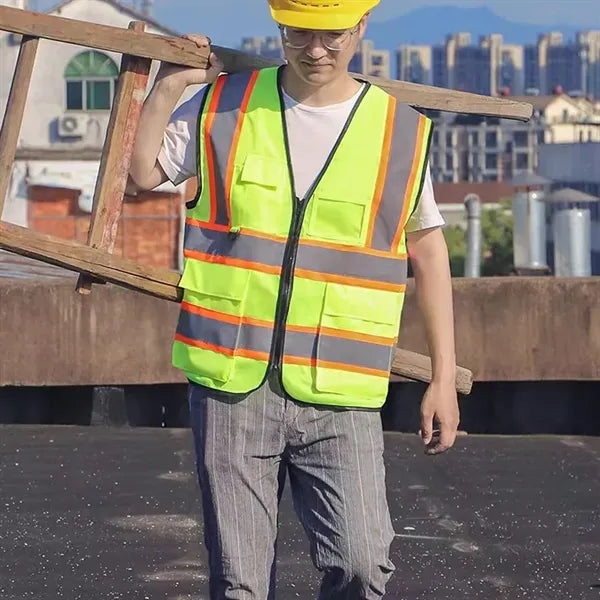 High Visibility Safety Vest with Reflective Strips