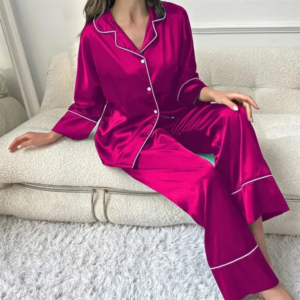 Women Long Sleeved Pajama Suit
