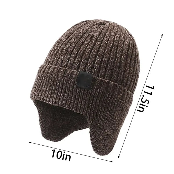 Hand Knit Earflap Hats Skull Cap Gifts for Lover