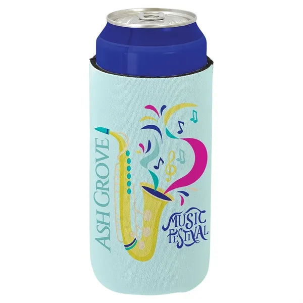 Sublimated Full Color Neoprene 16 oz Can Cooler.