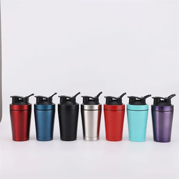 500ml Stainless Steel Protein Shaker Water Bottle with Ball