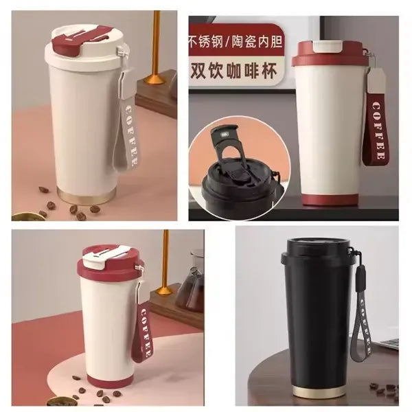 500ml Stainless Steel Mug With Handle Lid