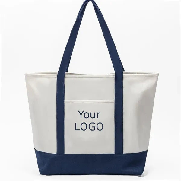 18" Open Top Heavy Duty Deluxe Tote Bag with Outer Pocket