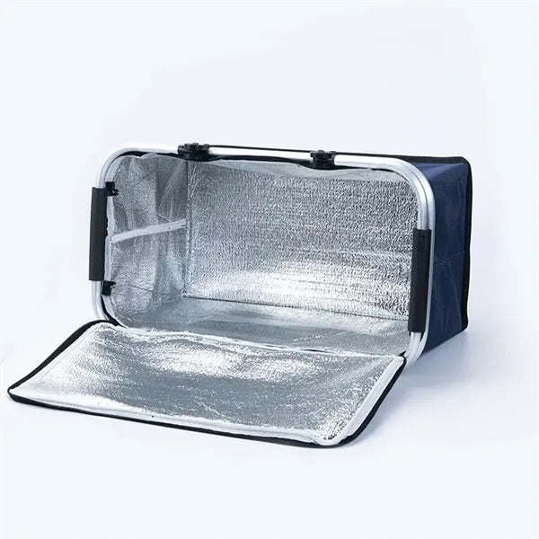 Collapsible Picnic Camping Lunch Basket Insulated Cooler Bag