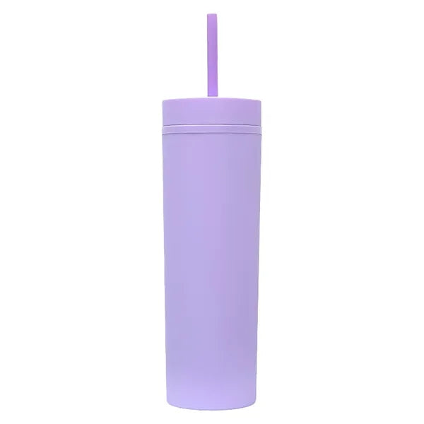 16OZ Skinny Tumbler With Lids And Straws
