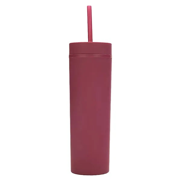 16OZ Skinny Tumbler With Lids And Straws