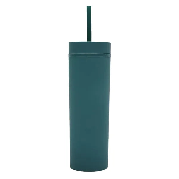 16OZ Skinny Tumbler With Lids And Straws