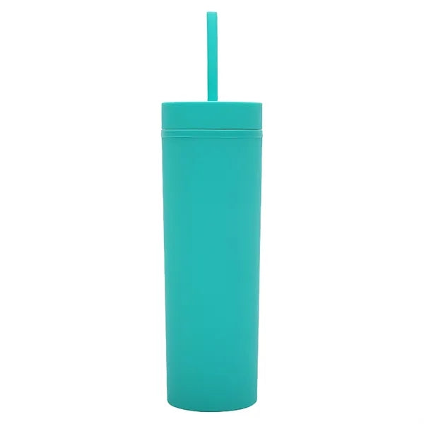16OZ Skinny Tumbler With Lids And Straws