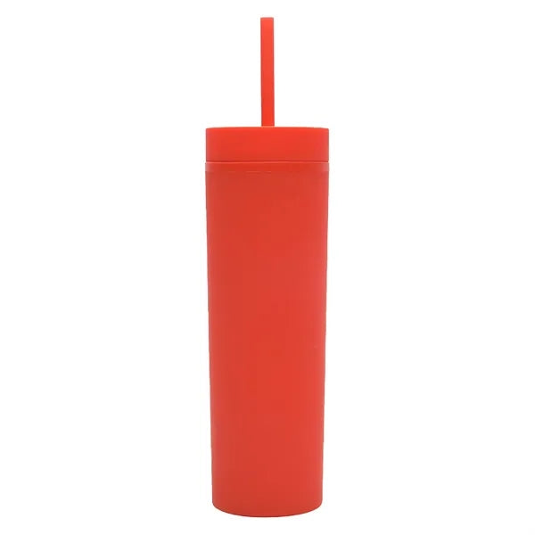 16OZ Skinny Tumbler With Lids And Straws