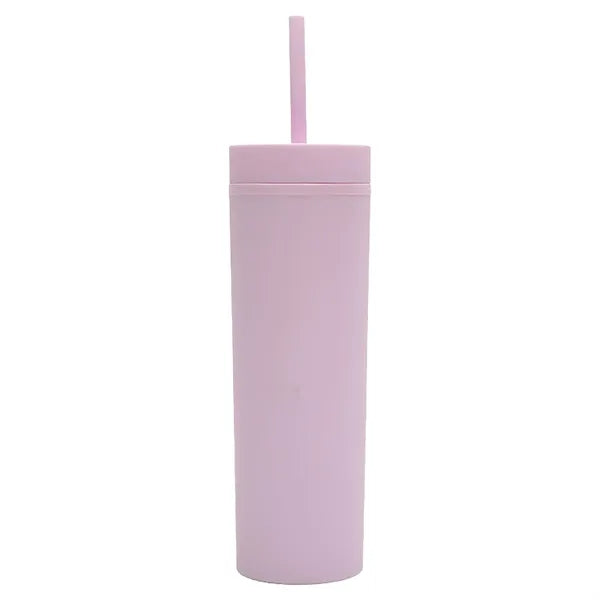 16OZ Skinny Tumbler With Lids And Straws