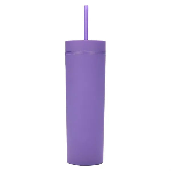 16OZ Skinny Tumbler With Lids And Straws