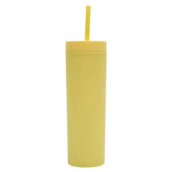 16OZ Skinny Tumbler With Lids And Straws