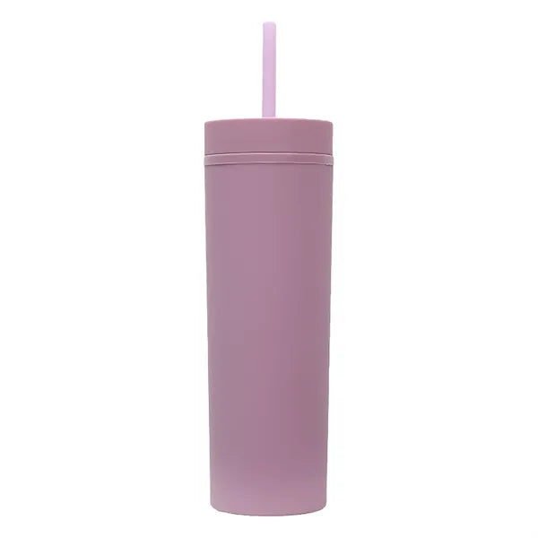 16OZ Skinny Tumbler With Lids And Straws