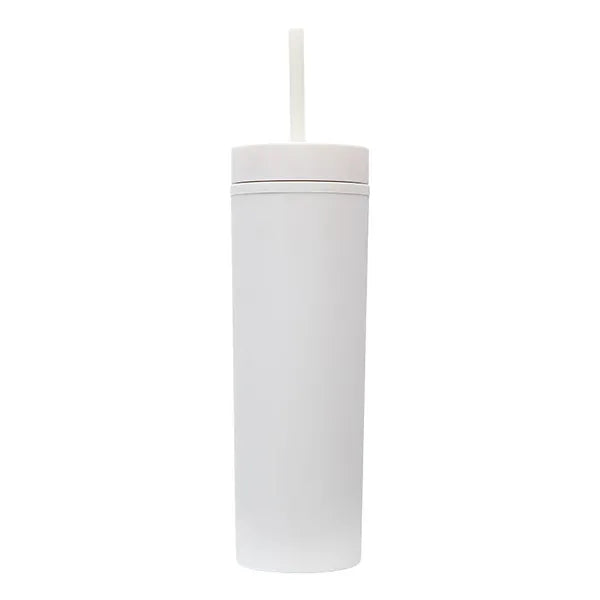 16OZ Skinny Tumbler With Lids And Straws