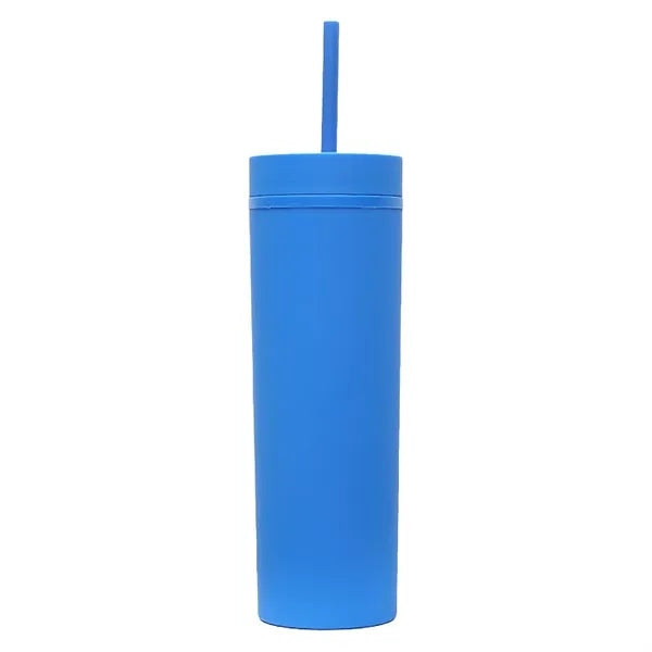 16OZ Skinny Tumbler With Lids And Straws