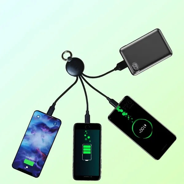 Glowing Logo 4 In 1 USB Charge Cable