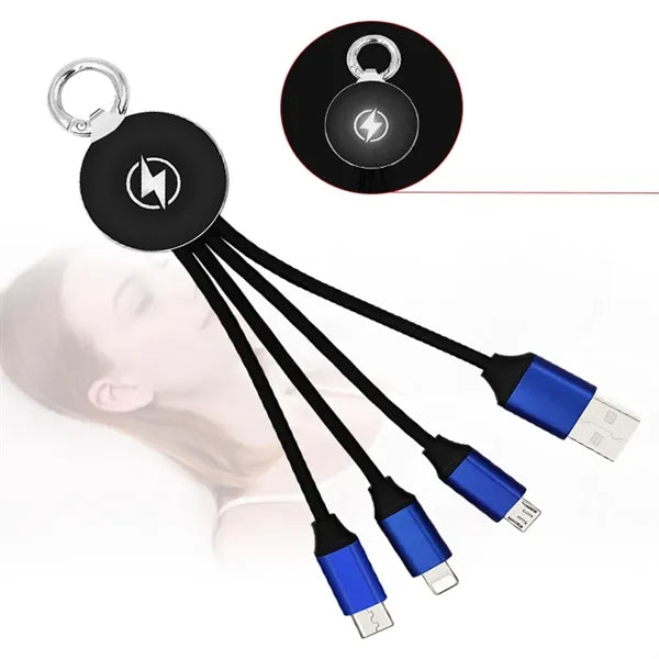 Glowing Logo 4 In 1 USB Charge Cable