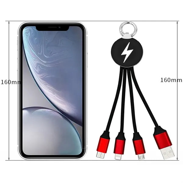 Glowing Logo 4 In 1 USB Charge Cable