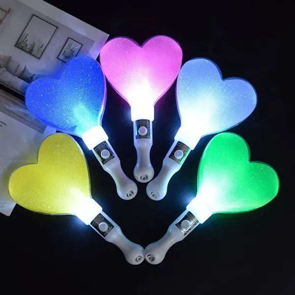 Heart Shaped Flashing LED Glow Sticks
