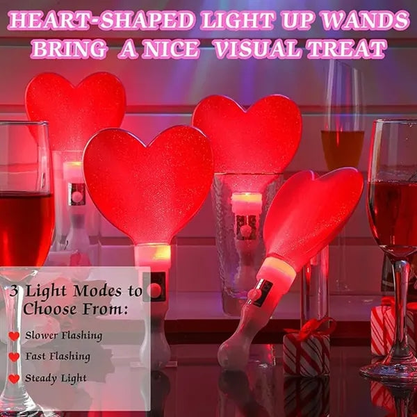 Heart Shaped Flashing LED Glow Sticks