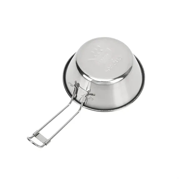 304 Stainless Steel Camping Bowls with Foldable Handle