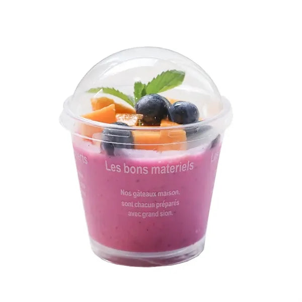 7Oz Plastic Dessert Cups With Lid