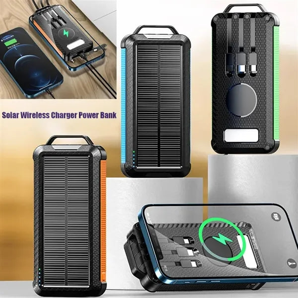 Outdoor Portable Wireless Solar Charger Powerbank 10000mah